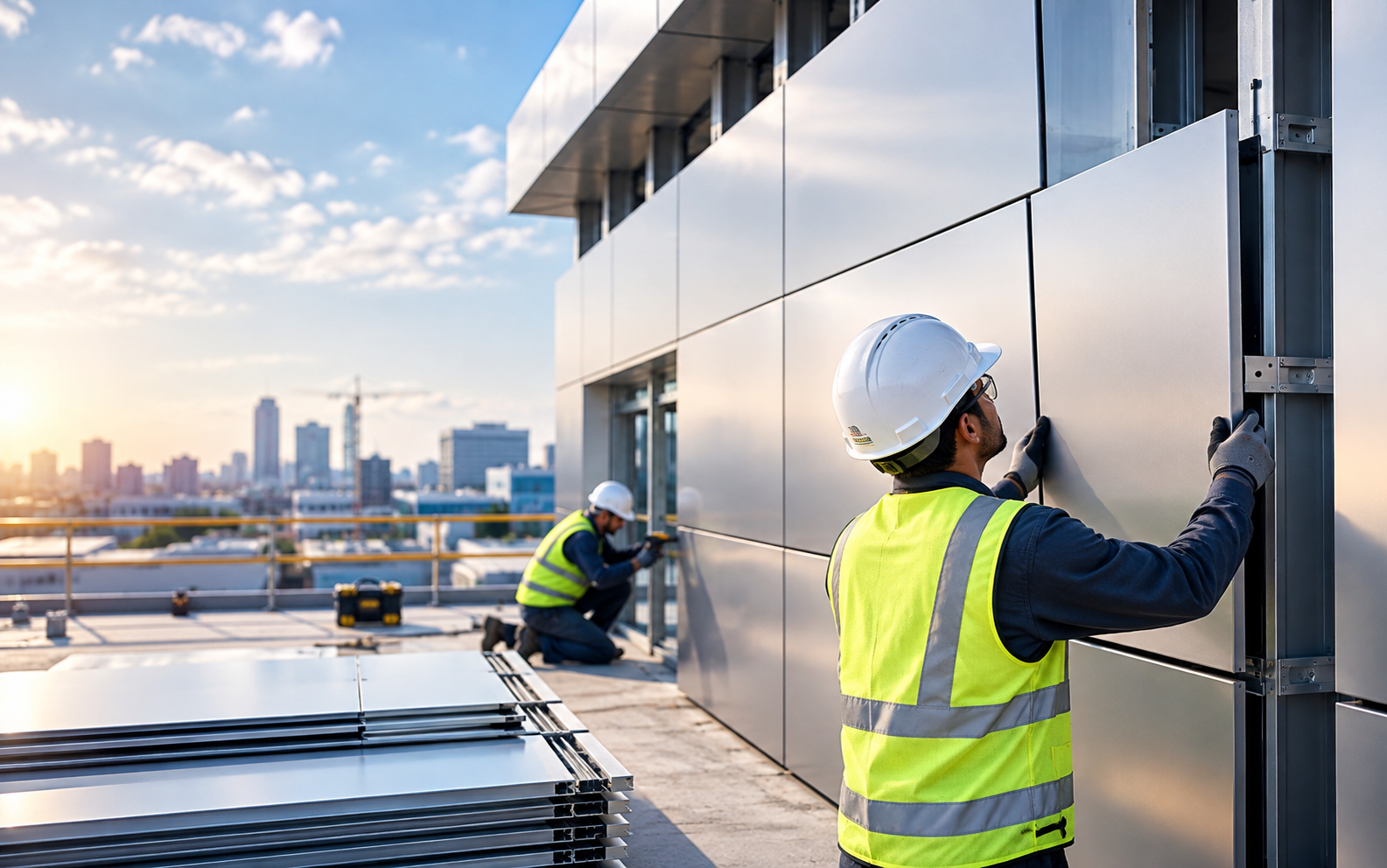 Aluminium metal jacketing and cladding over industrial piping