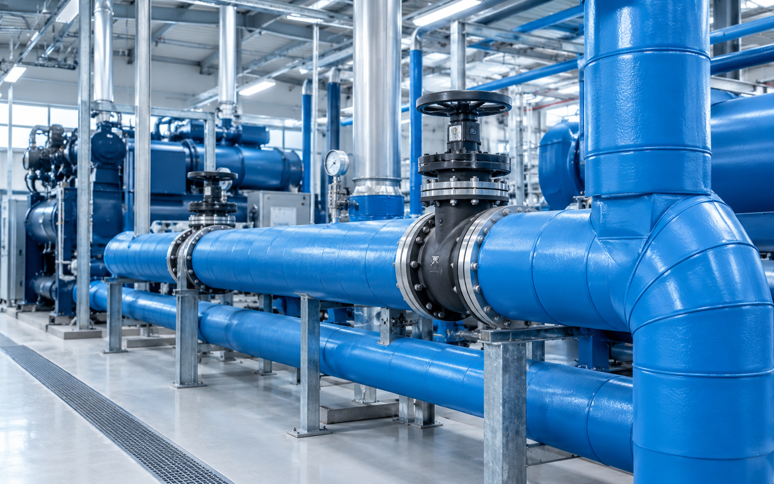 Cold insulation applied on chilled-water refrigeration line