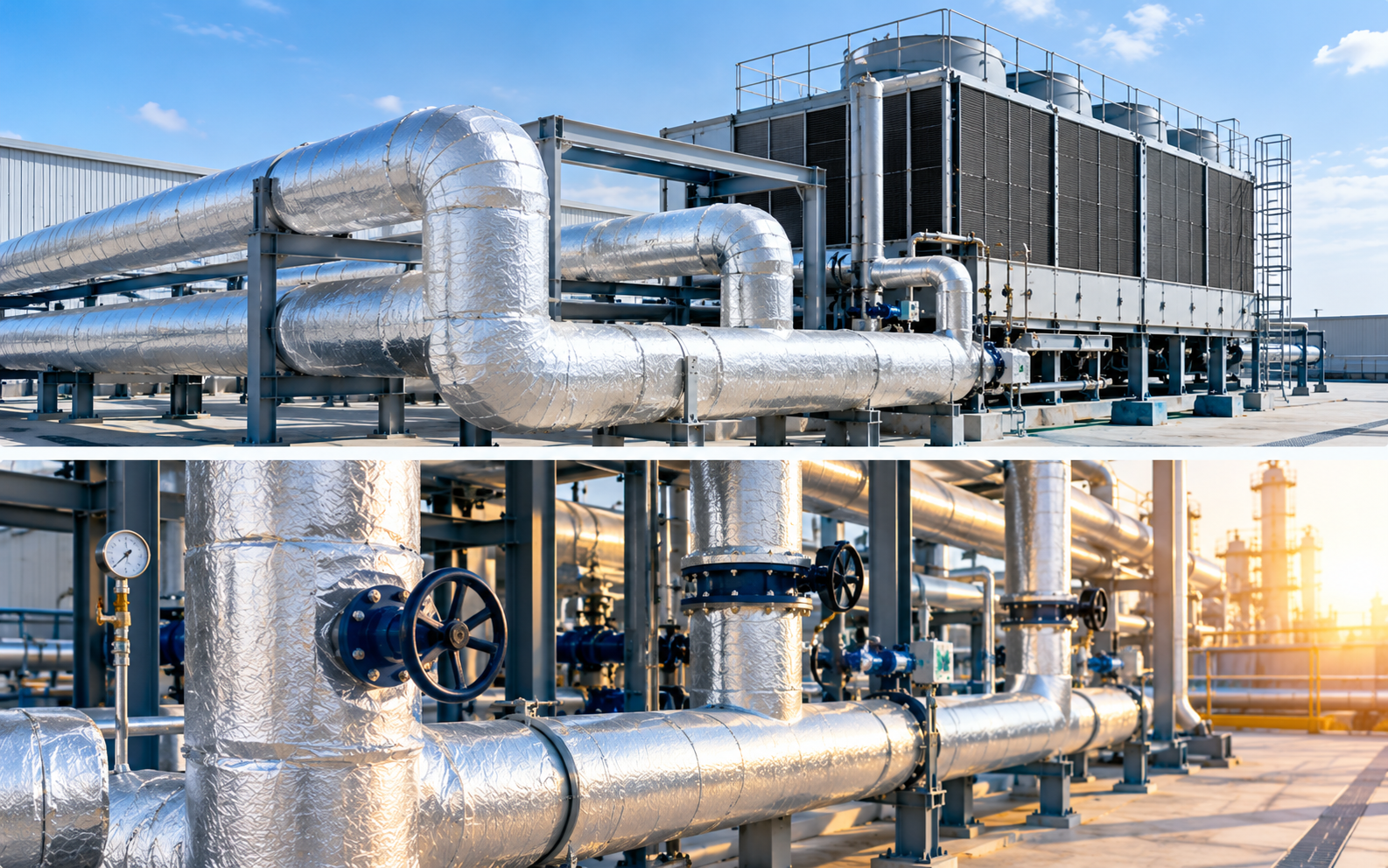 Bag filter system insulation and metal cladding